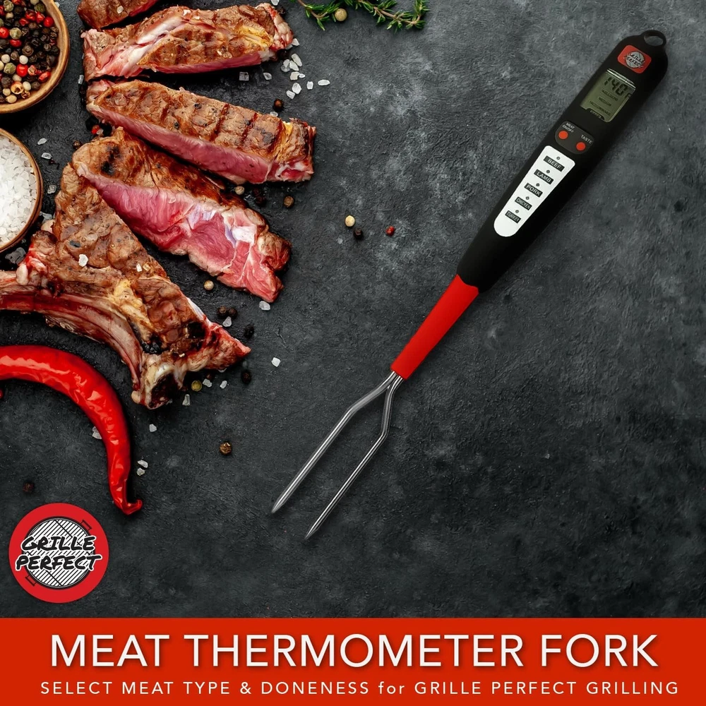 Digital Meat Thermometer Fork for Grilling and Barbecue Fast Read Electronic ... Digital Meat Thermometer Fork for Grilling and Barbecue Fast Read Electronic ...