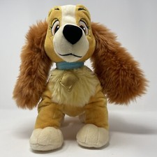 Disney Store LADY AND THE TRAMP Plush 12" Cocker Spaniel Stuffed Animal Toy Dog