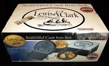 Camp Chef Lewis & Clark Seasoned Cast Iron Set w/ Metal Storage Box
