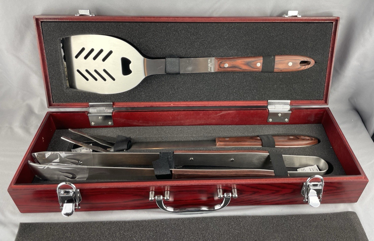 Chase Private Client Gift BBQ Grill Tool Set Stainless Steel