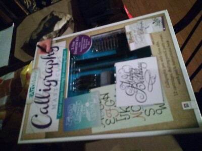 Art Maker Calligraphy Masterclass Starter Kit cartridges Instruction book Pen 