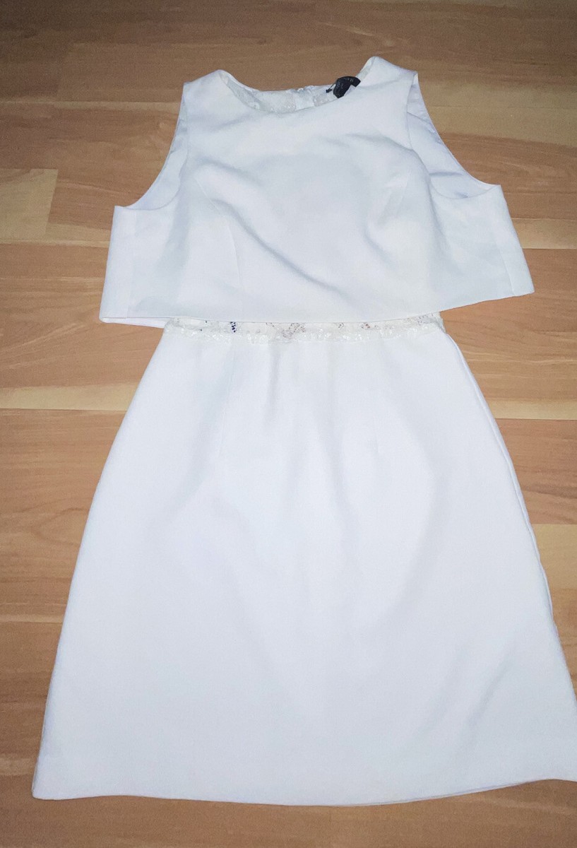 forever 21 white short dress Forever 21 Puff-Sleeve Babydoll Mini Dress White