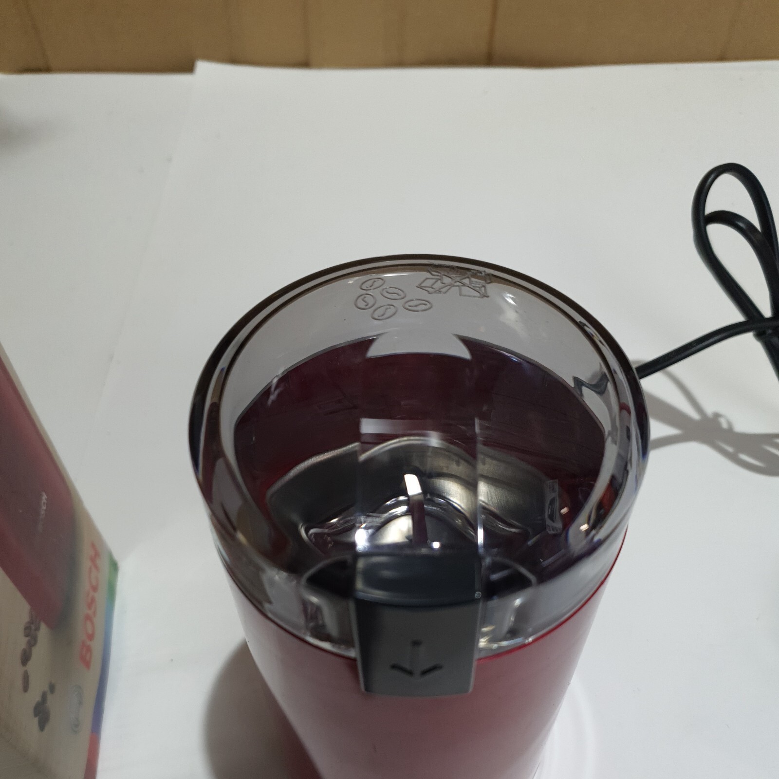 BOSCH TSM6A014R ELECTRIC COFFEE GRINDER 180W STAINLESS STEEL Cracked