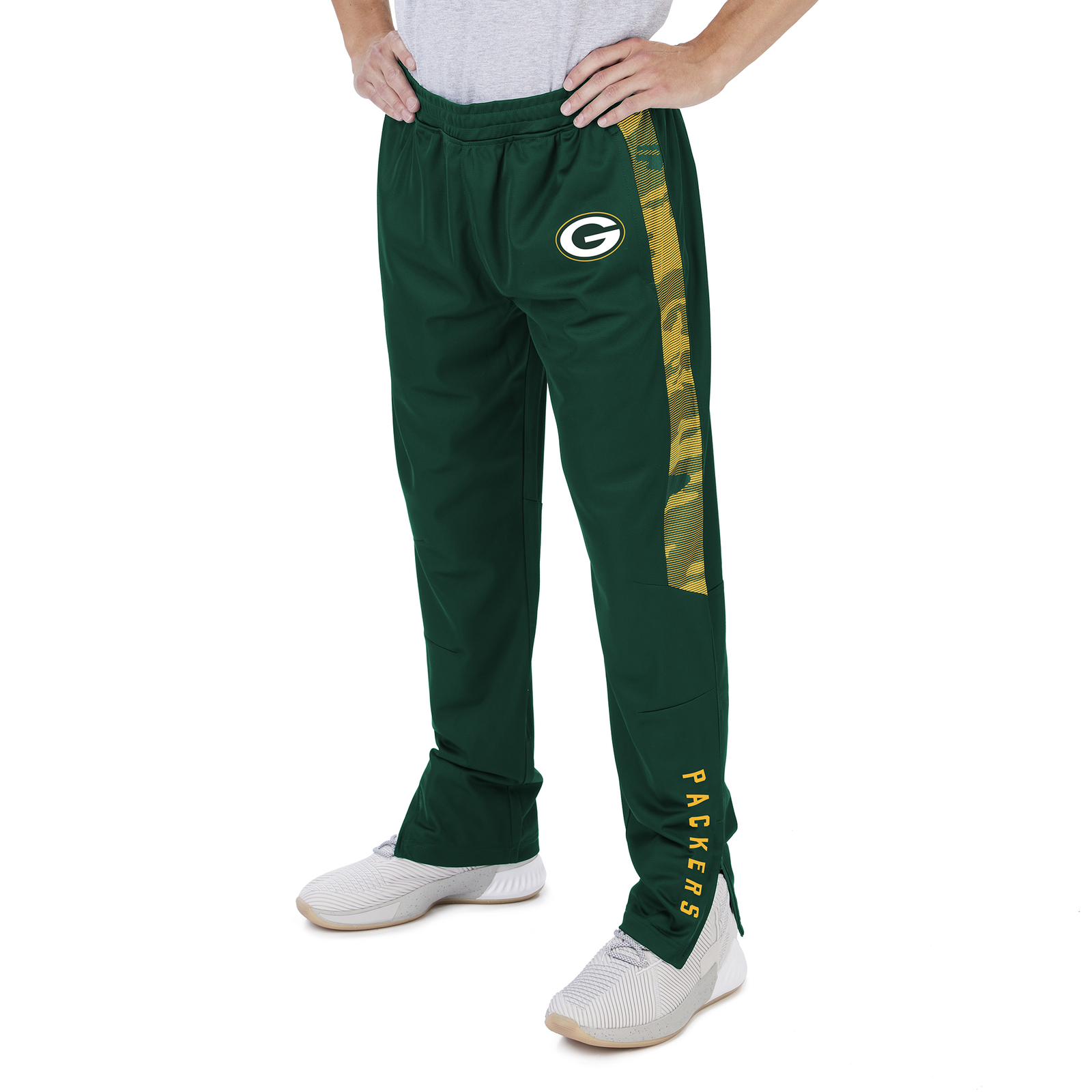 Мужские спортивные брюки Zubaz NFL Green Bay Packers с камуфляжными боковыми вставками