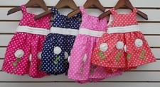 Infant Girls American Princess Assorted Polka Dot Dresses Sz 3 Months - 24 Month