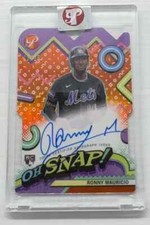 2024 Topps Pristine Ronny Mauricio Snap! Orange Refractor Die-Cut Auto RC #03/25
