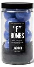 Bath Bombs  Soft Loofah Lavender Bath Fizzers Surprise Calming Message 16oz Jar
