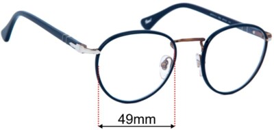 SFx Replacement Sunglass Lenses fits Persol 2410-V-J - 49mm Wide