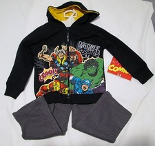 Marvel Comics Hero's 2 Piece Zip Up Hoodie Set 2T,3T,or 4T NWT