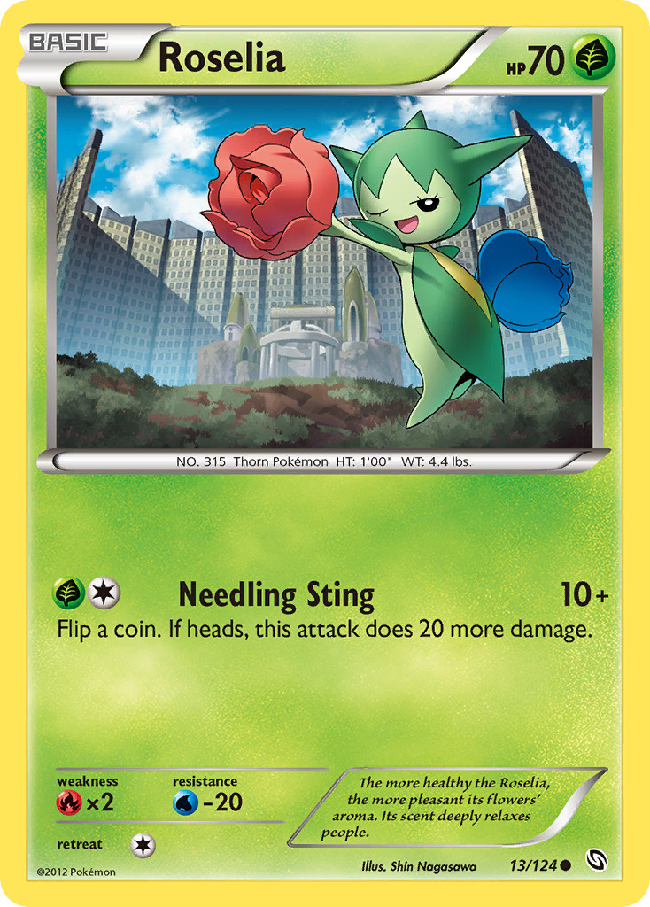 Roselia 13/124 C Dragons Exalted Pokemon NM/M