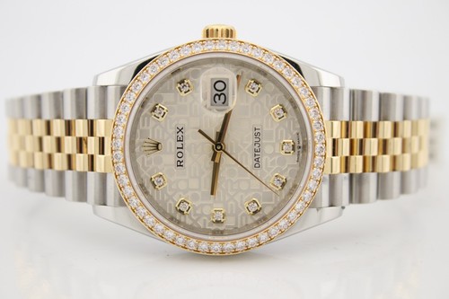 Rolex 2020 Datejust 36 18k YG & SS Jubilee Diamond Dial Factory Set 126283RBR
