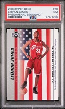 2003 Upper Deck Lebron James Phenomenal Beginning #20 RC PSA 7 NMMT HoF Mint New