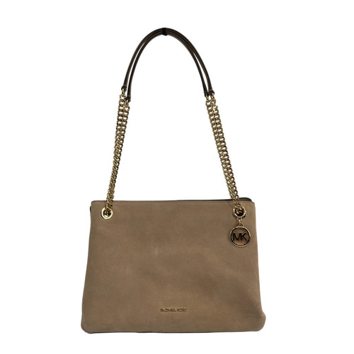 Michael Kors Christina Suede Messenger Bag Tan OS