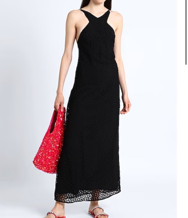 Topshop Women's Crossfront Maxi Dress Black Lace Size 6 | eBay
