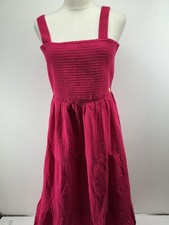 Quince Womens 100% Organic Cotton Gauze Smocked Sleeveless Maxi Dress