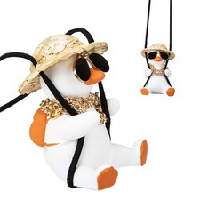 Swinging Duck Car Hanging Ornament, Rear View Mirror Hanging Accessories of