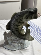 Lot Of 4 Fish Decor - Statue / Tray / Cup / Frame