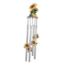  SS-G-41805 Wind Chime Round Top Sunflowers Hanging Porch Garden Decoration 