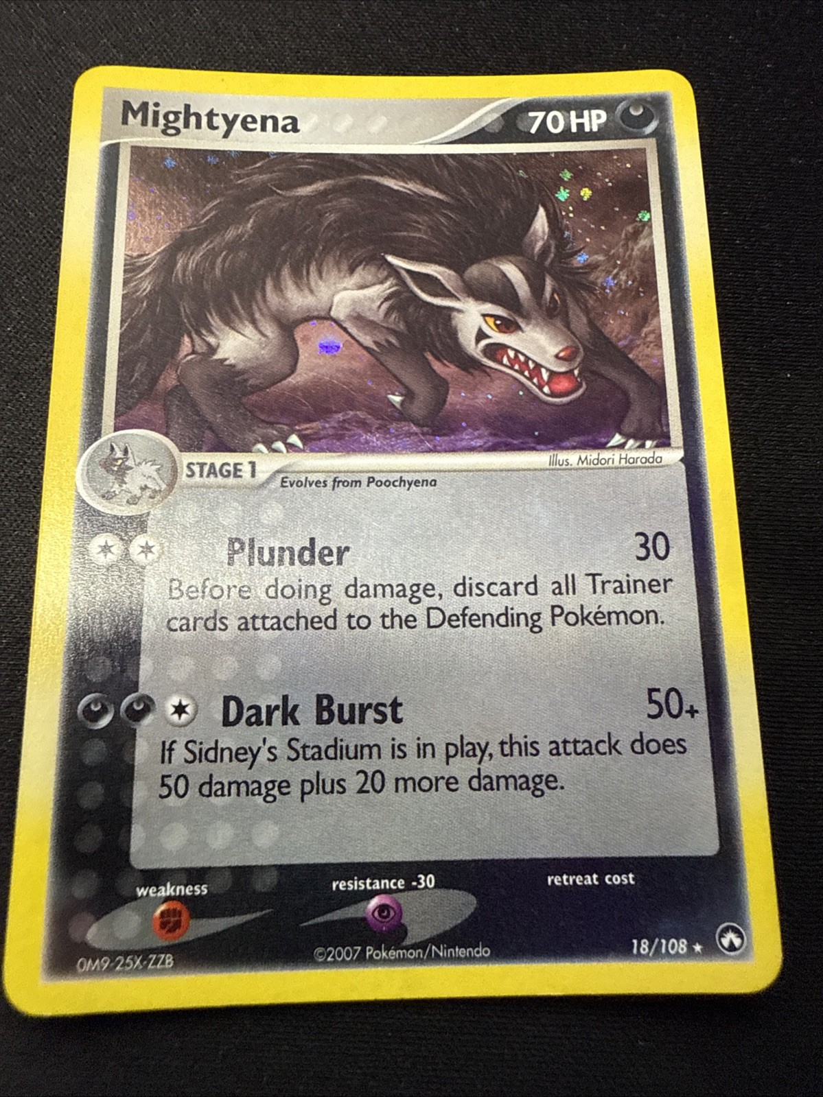 Pokémon TCG Mightyena EX Power Keepers 18/108 Holo Exclusive