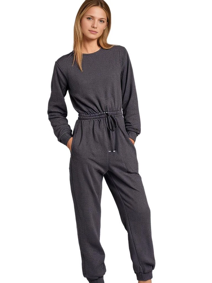 Mono para mujer talla UK 16 gris Boohoo manga larga bolsillos cremallera trasera PVP £65 Foto 2 de 4