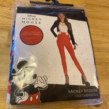 New Disney Licensed Mickey Mouse Costume Size 14-16 X-Large Adult Women  s w/Ears