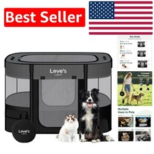 Durable Small Pet Playpen with Washable Mesh   Ideal for Indoor/Outdoor Fun