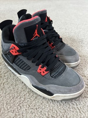 Nike Air Jordan Retro IV 4 Black Infrared Size 6Y