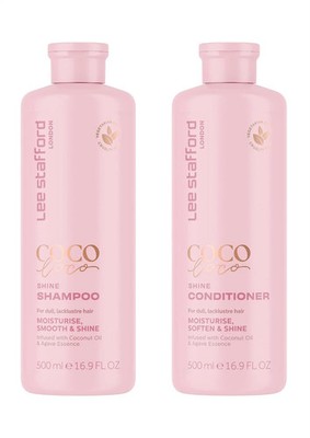 Lee Stafford Coco Loco Shine Shampoo und Conditioner 500ml (2x 500ml)