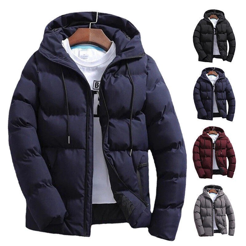 Chaqueta de invierno para hombre abrigos gruesos ultra cálidos con capucha polar informal deportivo económico top