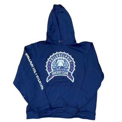 Sport-Tek Hoodie Philadelphia Hockey Logo Blau Jersey Regular Größe L