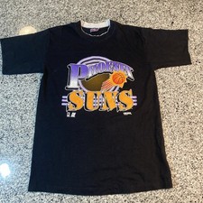 Phoenix Suns Black T-Shirt Made in USA Trench Ultra SINGLE STITCH - Large