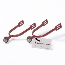 Reitsporen Rollballsporen Pferdesport Metallic Rot