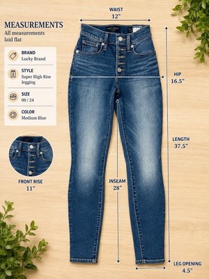 Lucky Brand Women s High Rise Stretch Jegging Jeans Medium Blue Size 00/24