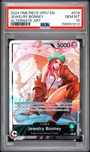 PSA 10 JEWELRY BONNEY (OP07-019)(ALT ART) 500 YEARS IN THE FUTURE One Piece Card