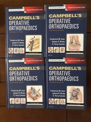 Campbell's Operative Orthopaedics Thirteenth Edition Full Sealed Unopened Set.