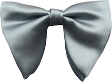 Mens Oversized Satin Silk Bow Tie Solid Color Formal Tuxedo Big Bowtie