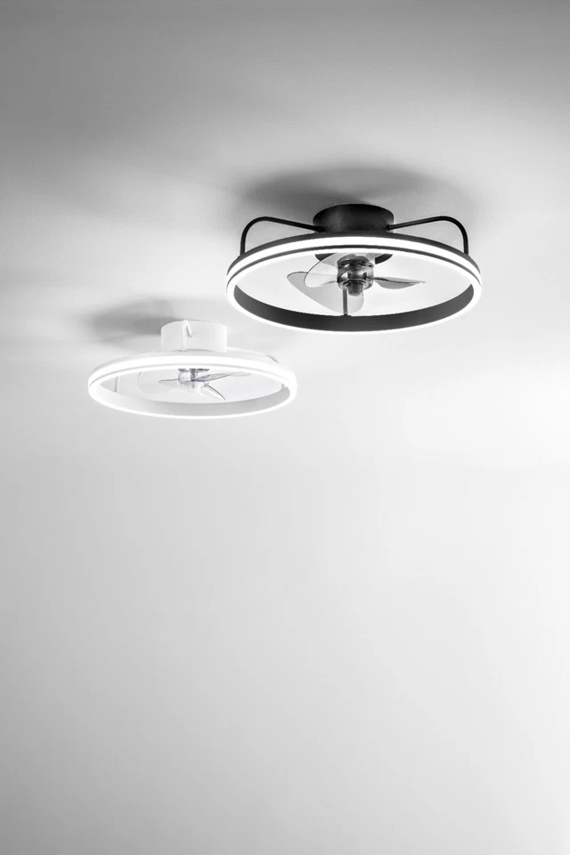 FABAS LUCE LED Deckenleuchte Ventilator Relais 3709-65-101 schwarz CCT dimmbar - Bild 2 von 4