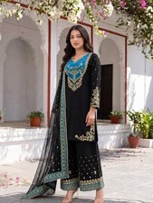 New Collection Maska Cotton Kurta Palazzo With Net Dupatta For Party Wear
