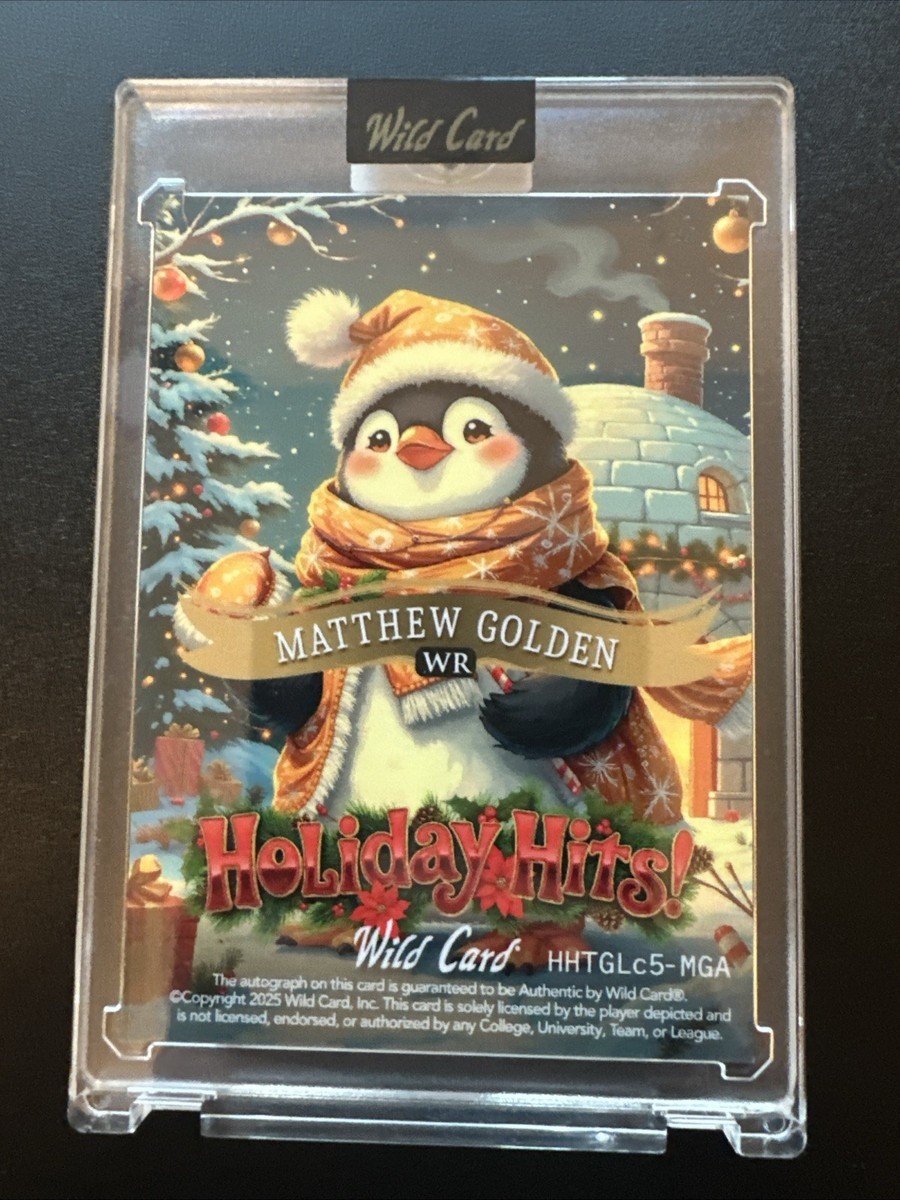 2025 Wild Card Holiday Hits! Christmas Auto Gold Puffin True 1/1