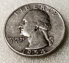 🟅 1954-D 90% Silver Wash. Quarter 25¢ 72-Year-Old Coin