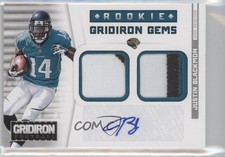 2012 Gridiron Combo Materials Signatures Prime 24/25 Justin Blackmon Auto 0t1