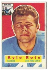 1956 TOPPS KYLE ROTE CARD (NEW YORK GIANTS) #29
