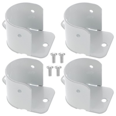 4pcs Closet Rod Socket Shower Curtain Rod Bracket Iron U Shape Shelf Support