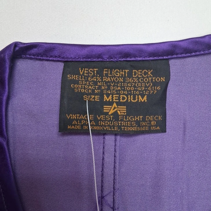 Chaleco Alpha Industries Flight Deck Talla Mediana Serie Vintage US NAVY LINE CPO Foto 2 de 4