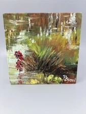 Original Small Oil Painting Artwork Mini Art Paula Steel Arkansas 6" by 6"