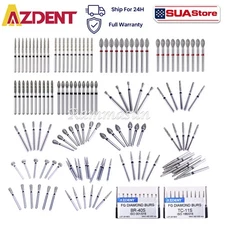 100/200Pc Dental Diamond FG Burs For High Speed Handpiece Cone /Taper Flat Round