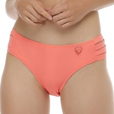 Smoothies Nuevo Contempo Solid Full Coverage Bikini Bottom Swimsuit Sunset