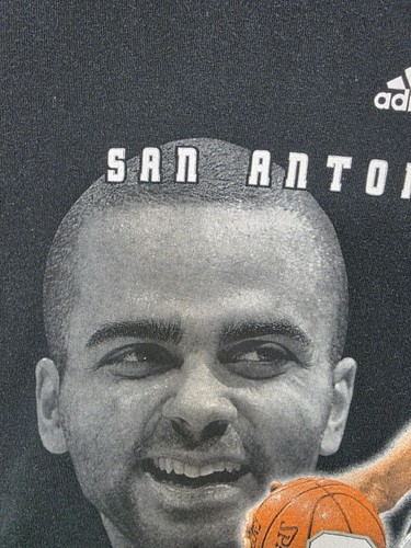 San Antonio Spurs Shirt Mens XL Black Basketball Adidas Signature Tony Parker 9 - Picture 3 of 16