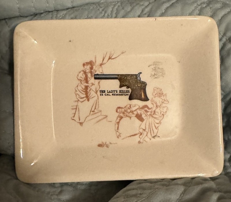 The Lady's Killer 22 Cal Remington  Ceramic Trinket Dish