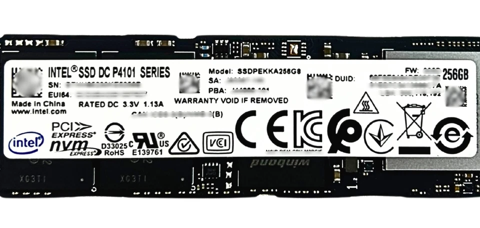 Intel SSDPEKKA256G8 256GB SSD NVME M.2 DC P4101 Solid State Drive - Image 2 of 4